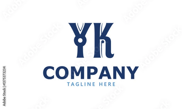 Obraz YK Y yk initial logo | initial based abstract modern minimal creative logo, vector template image. luxury logotype logo, real estate homie logo. typography logo. initials logo
