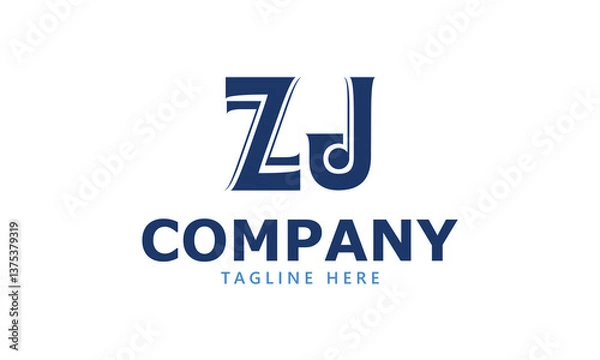 Obraz ZJ Z zj initial logo | initial based abstract modern minimal creative logo, vector template image. luxury logotype logo, real estate homie logo. typography logo. initials logo