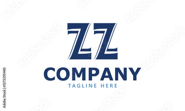Obraz ZZ Z zz initial logo | initial based abstract modern minimal creative logo, vector template image. luxury logotype logo, real estate homie logo. typography logo. initials logo