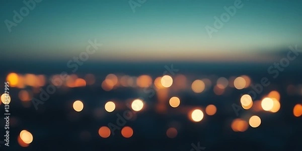 Fototapeta Fully Unfocused Blur of Fireworks Illuminating the Night Sky