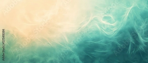 Fototapeta Abstract gradient background with soft swirls in warm tones and cool shades for creative design projects