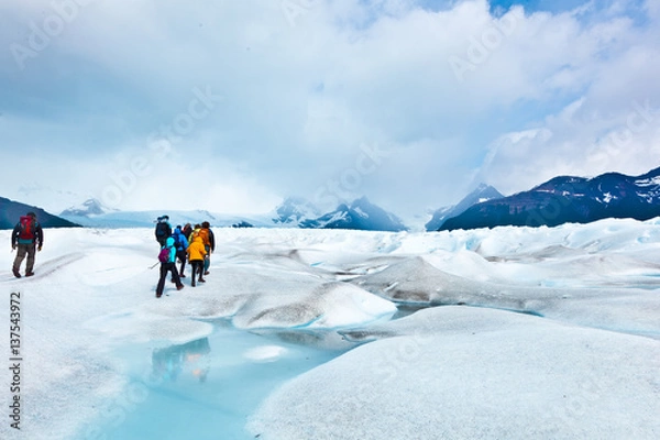 Obraz Gletscher Perito Moreno mit Wanderern - Expredition