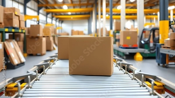 Obraz Automated parcel conveyance