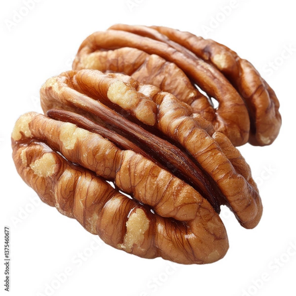 Obraz Pecan nut isolated, no background