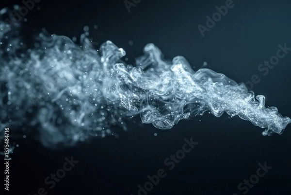 Fototapeta spray water drop droplet steam fog air, Generative AI