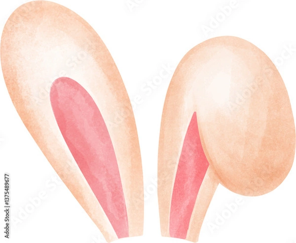 Obraz Easter Bunny Ears Illustration PNG File