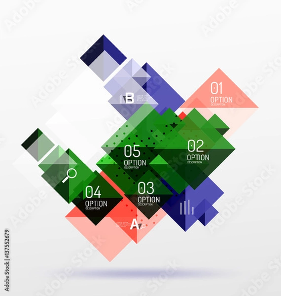 Fototapeta Vector square abstract background