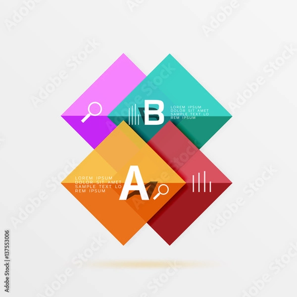 Fototapeta Vector square banner