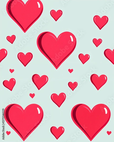 Fototapeta Heart seamless background design