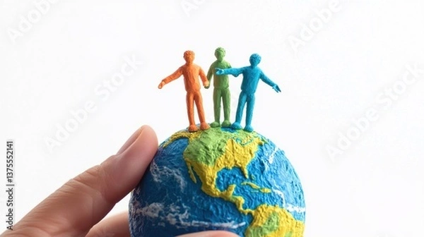 Obraz Global Unity and Interconnectedness in Hands