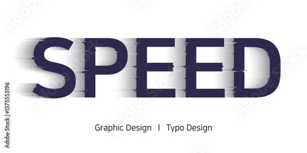 Obraz 스피드 텍스트에 속도감 있는 효과가 더해진 텍스트 디자인