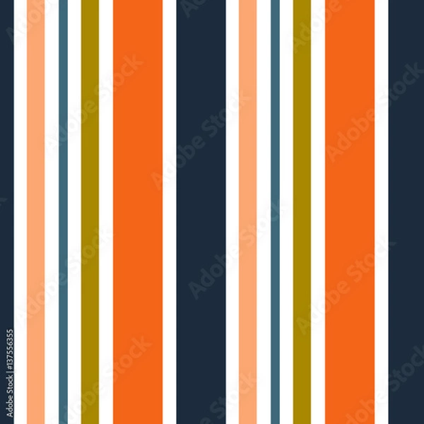 Fototapeta Abstract vector striped seamless pattern with colored stripes. Colorful pastel background