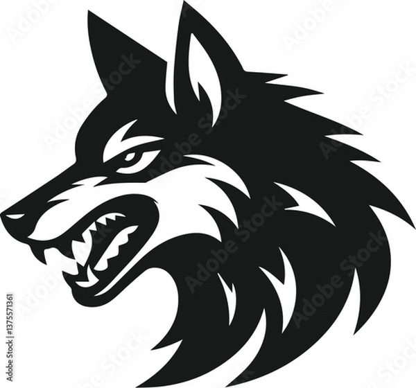 Obraz Coyote animal vector silhouette