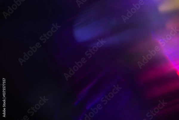 Fototapeta Abstract blurred colorful lens flare bokeh on black,