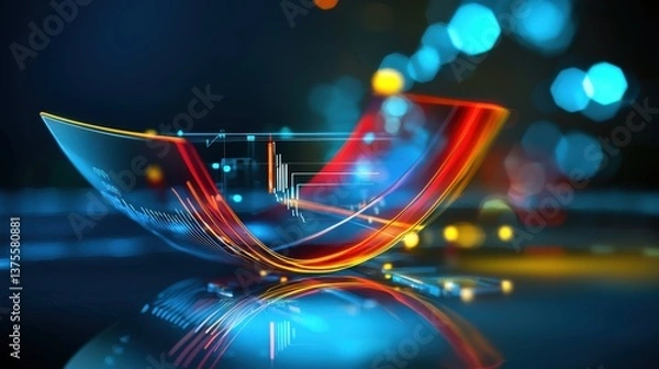 Obraz Dynamic data visualization showcase digital realm graphic art futuristic environment abstract viewpoint innovative concept for tech enthusiasts