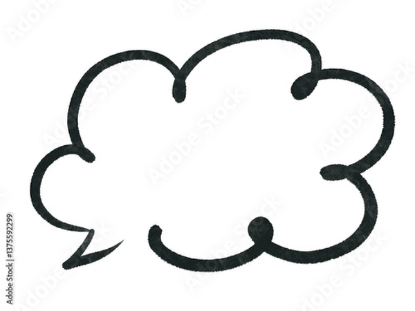 Obraz モコモコした吹き出し