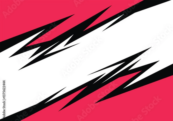 Fototapeta  Modern Zigzag White Banner Background Graphic design banner pattern with some copy space area