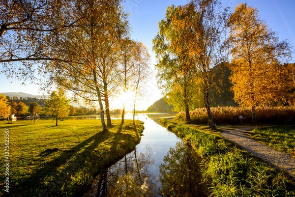 Obraz Putterersee, Aigen, Steiermark, Österreich, 2015