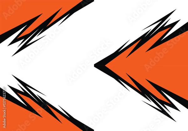 Fototapeta  Modern Zigzag White Banner Background Graphic design banner pattern with some copy space area