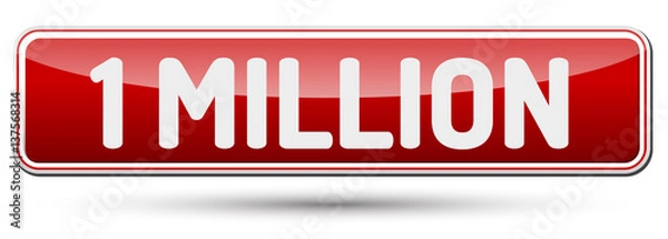 Obraz ONE MILLION - Abstract beautiful button with text.