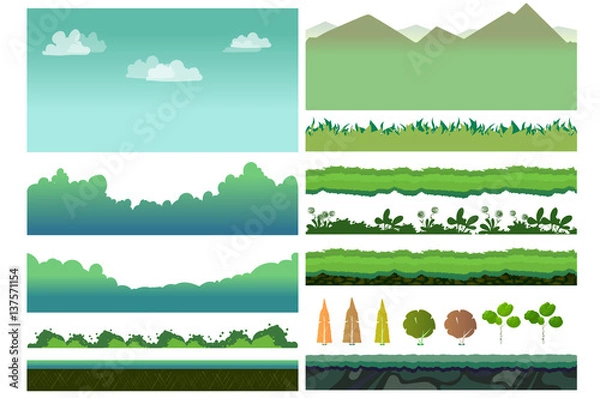 Obraz Platformer Game Assets