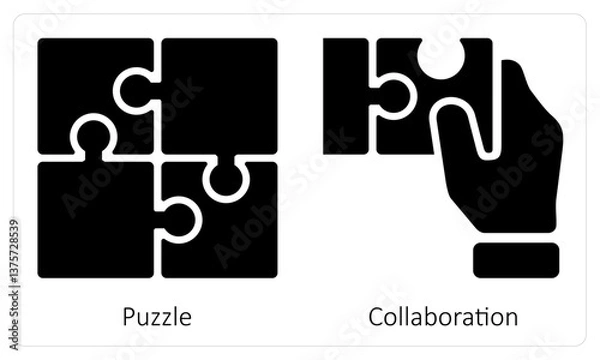 Fototapeta Puzzle and Collaboration