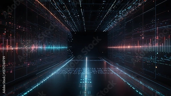 Fototapeta  AI Data Stream
