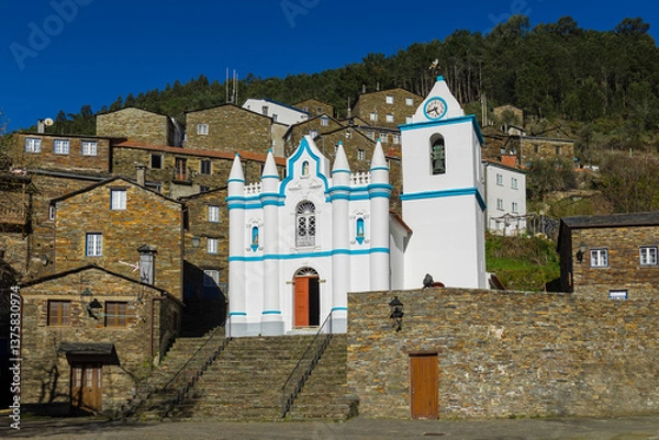 Obraz Stone ancient village of Piodao in the touristic region of the lands of shale - Portugal 