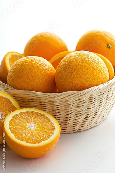 Fototapeta a basket of oranges