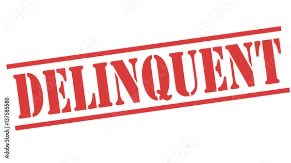 Obraz Stamp with word delinquent inside