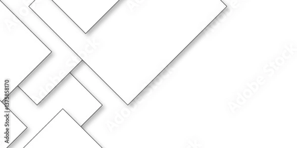 Fototapeta The shape of square concept design abstract technology background vector. abstract background White texture of soft woven leather background. squares in bright light with soft shadows as pattern.