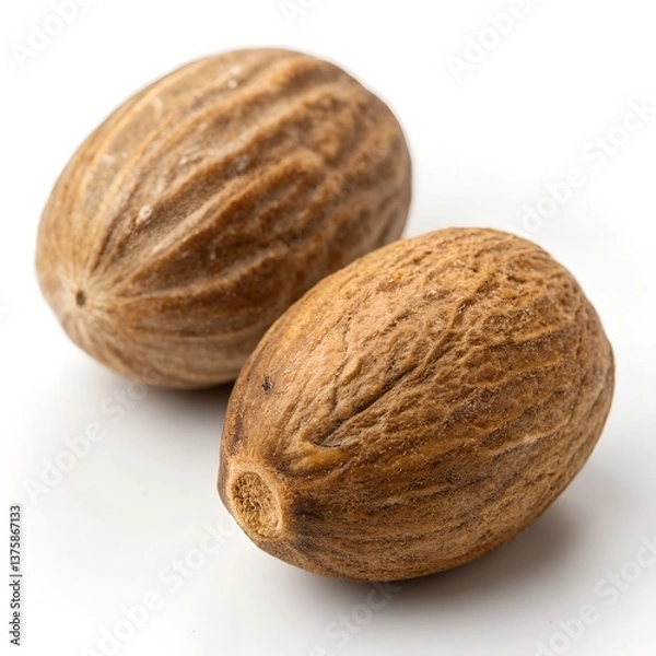 Fototapeta Whole Nutmeg Seeds – Ultra HD Macro (8K)