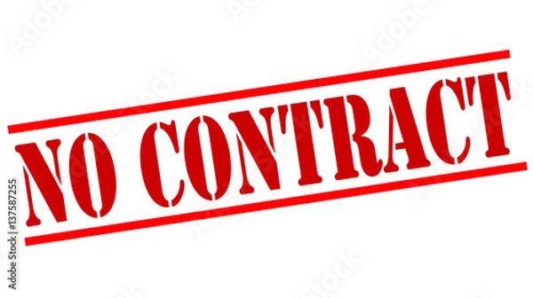 Obraz NO CONTRACT stamp