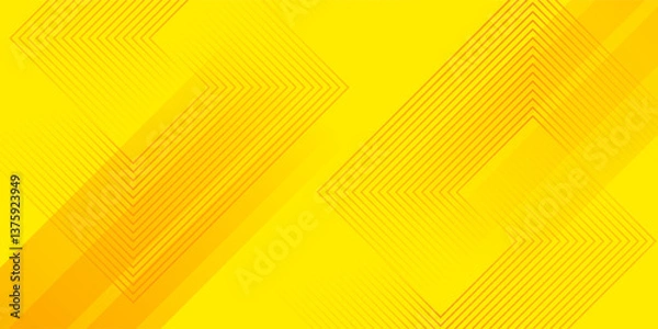 Fototapeta Abstract yellow square shape with futuristic concept background