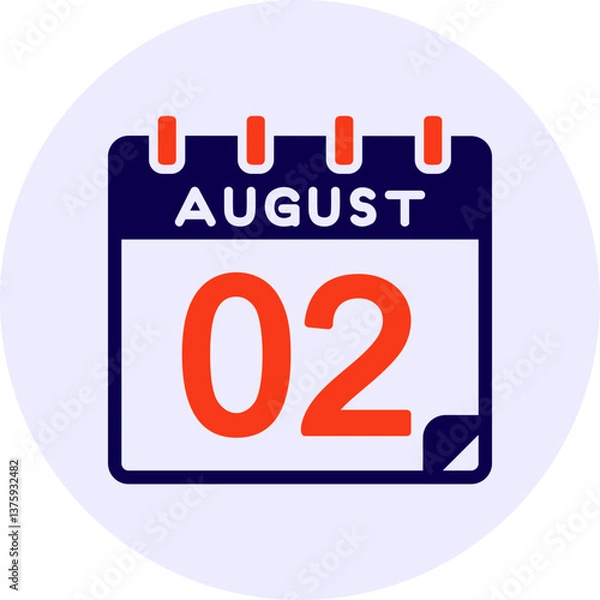 Obraz 2 August Vector Icon Design