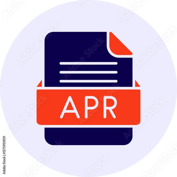 Obraz APR File Format Vector Icon Design