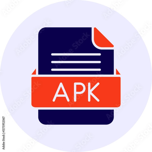 Obraz APK File Format Vector Icon Design