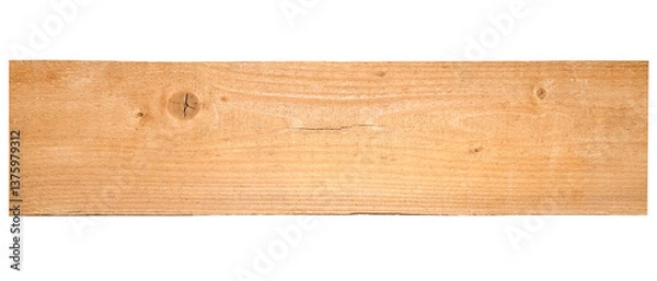Obraz Pine wooden beam with a crack isolated on a transparent background. PNG.