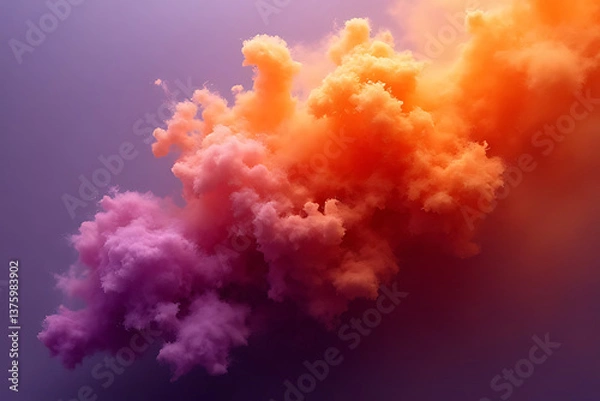 Obraz Vibrant colorful cloud formation digital art abstract background fantasy environment aerial view