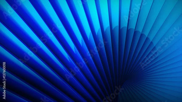 Fototapeta Blue digital background with 3d spiral structures