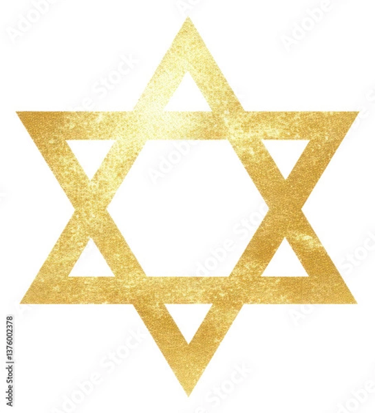 Fototapeta PNG Gold hexagram icon symbol shape