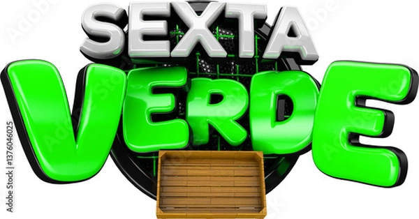 Obraz SELO 3D SEMANA VERDE PARA COMPOR.