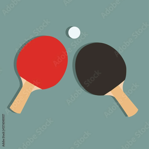 Fototapeta ping pong table racket. Racket for table tennis