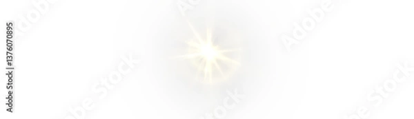 Fototapeta light Show spot with stadium spotlight and abstract background png Light effect lens explosion, sunlight glow, beam, glowing and transparent star glare. Futuristic ray, bokeh flare, luxury shiny shine