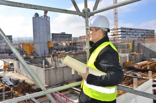 Obraz Bauleiter auf der Baustelle