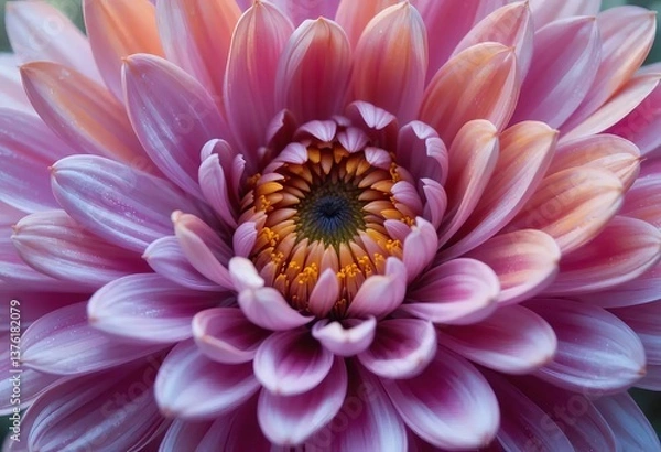 Obraz A close-up of a colorful autumn flower with a blurred background