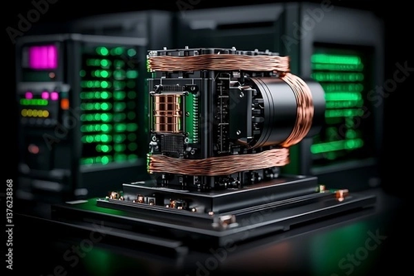 Obraz Quantum Computer Core Closeup.
