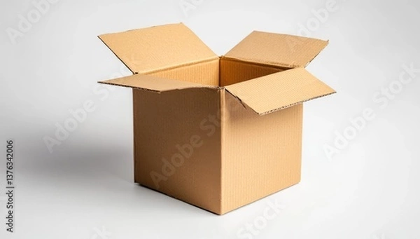 Fototapeta Empty Cardboard Box Opened