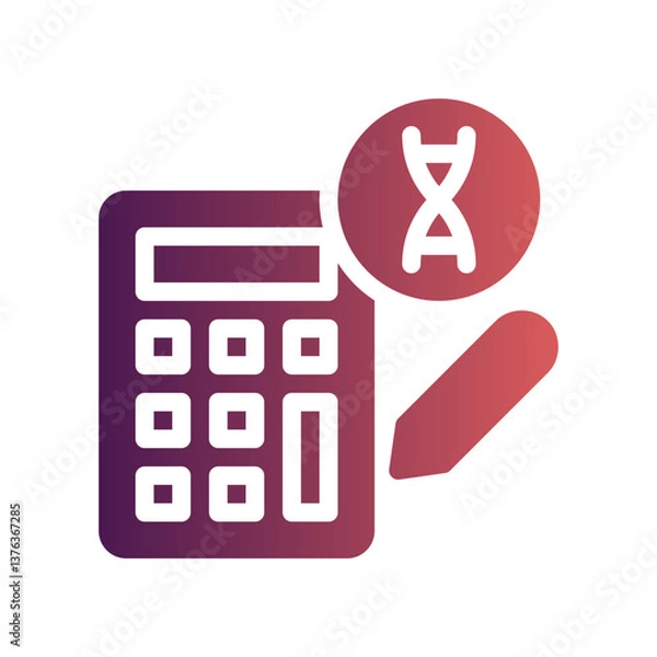 Fototapeta calculator flat gradient icon