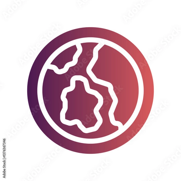 Fototapeta globe flat gradient icon
